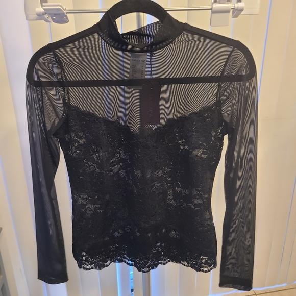Lascana Tops - NWT $36 LASCANA Sheer Lace Long Sleeve Top Size 4 Y2K, Whimsigoth, Romance